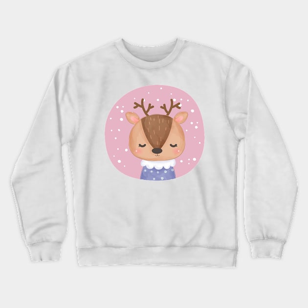 Deer Crewneck Sweatshirt by O2Graphic